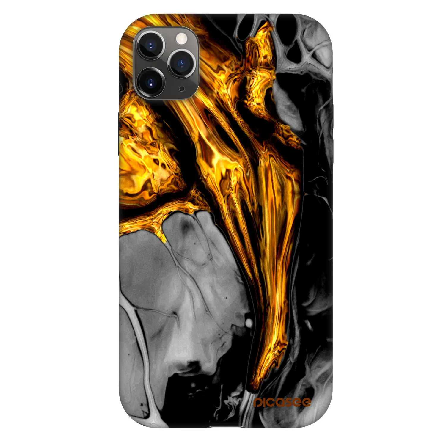 Picasee Fashion Case na Apple iPhone 11 Pro Max - Black Gold