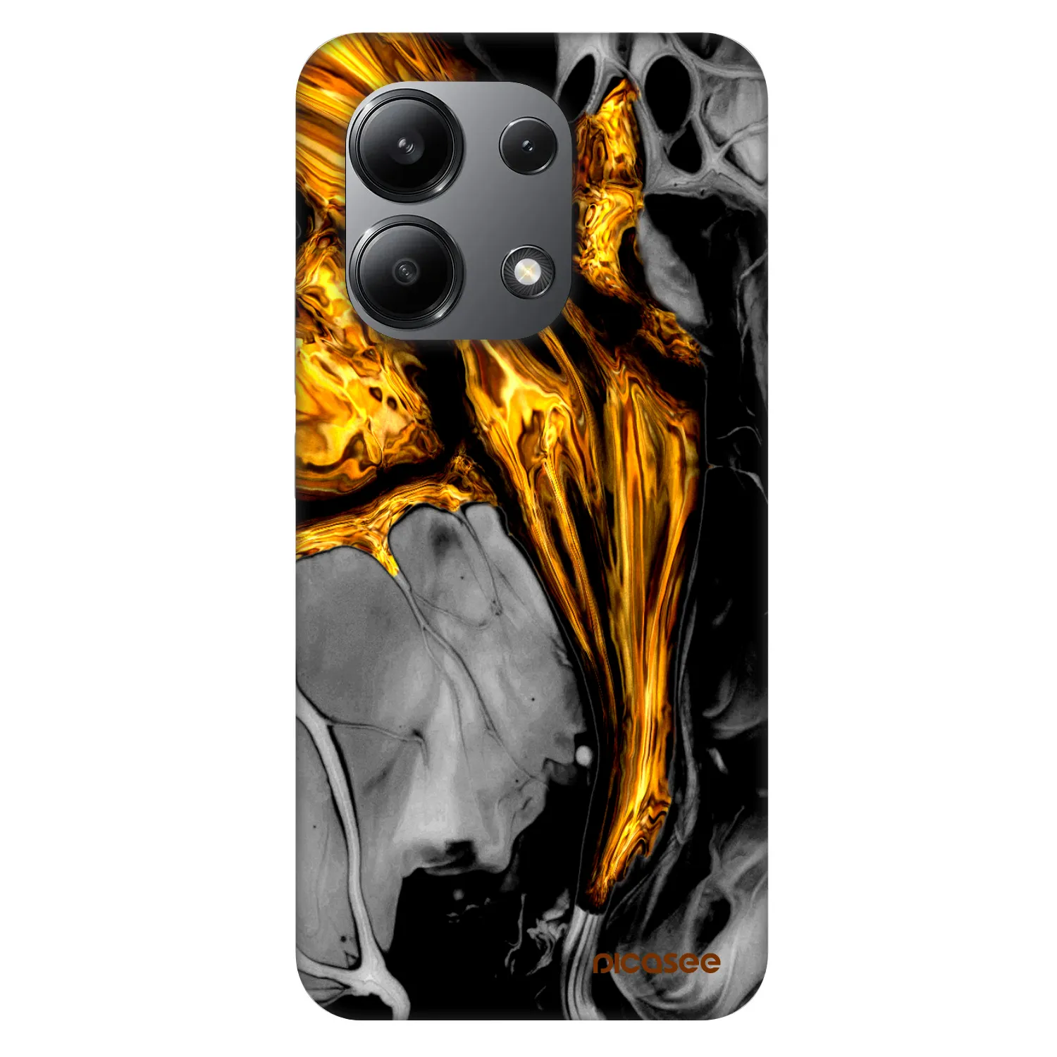 Picasee Fashion Case na Xiaomi Redmi Note 13 4G - Black Gold