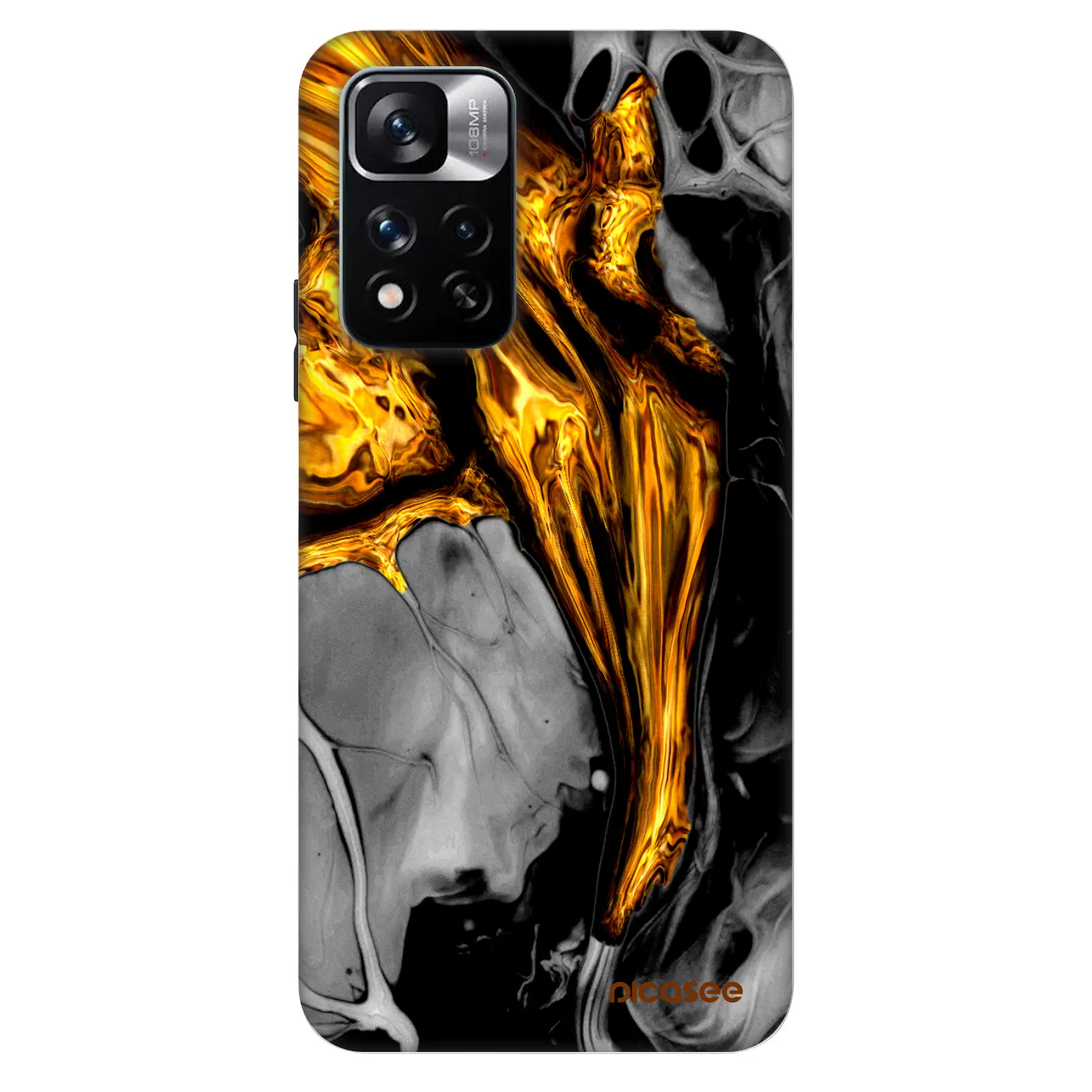 Picasee Fashion Case na Xiaomi Redmi Note 11 Pro 5G - Black Gold
