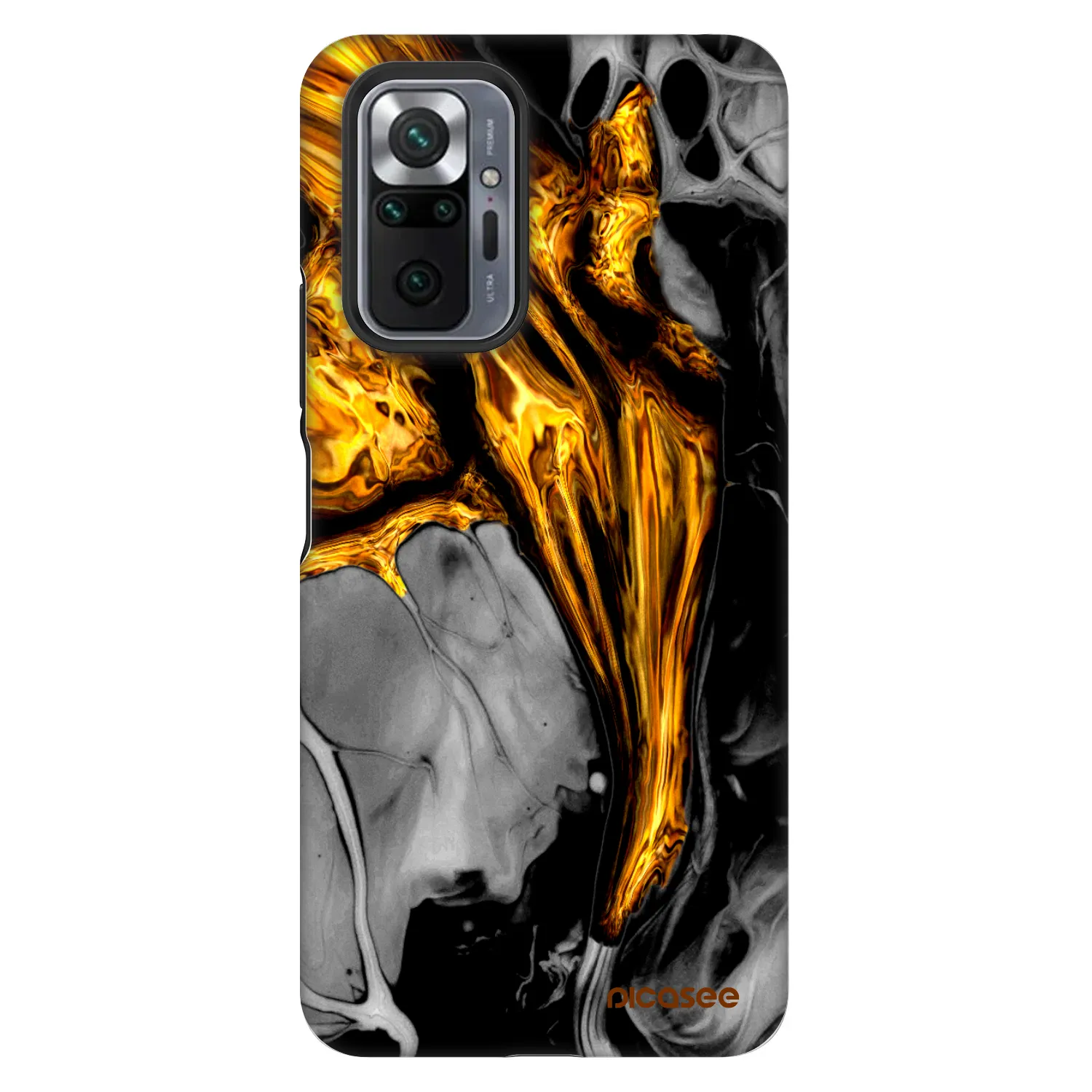 Picasee Fashion Case na Xiaomi Redmi Note 10 Pro - Black Gold