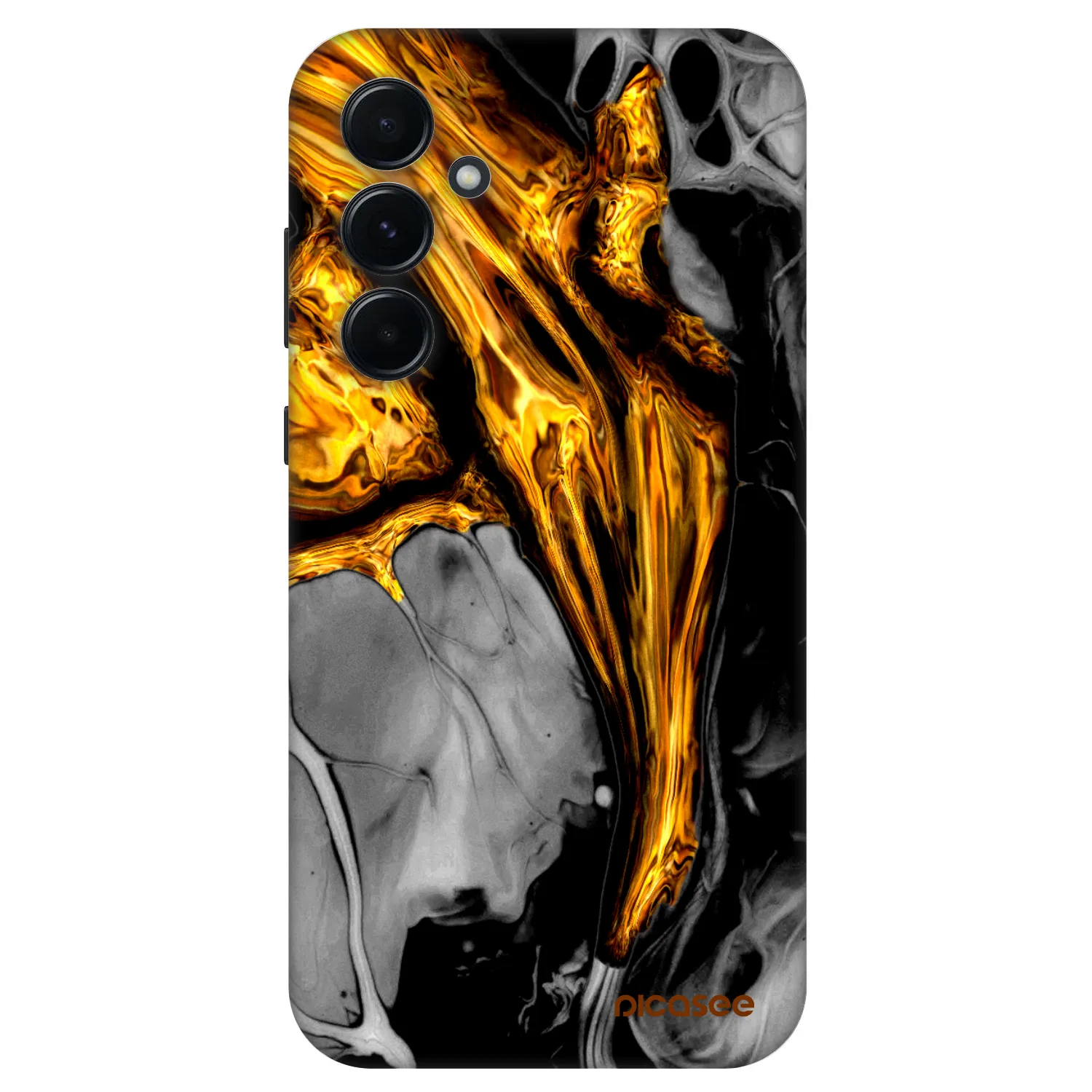 Picasee Fashion Case na Samsung Galaxy A55 5G A556B - Black Gold