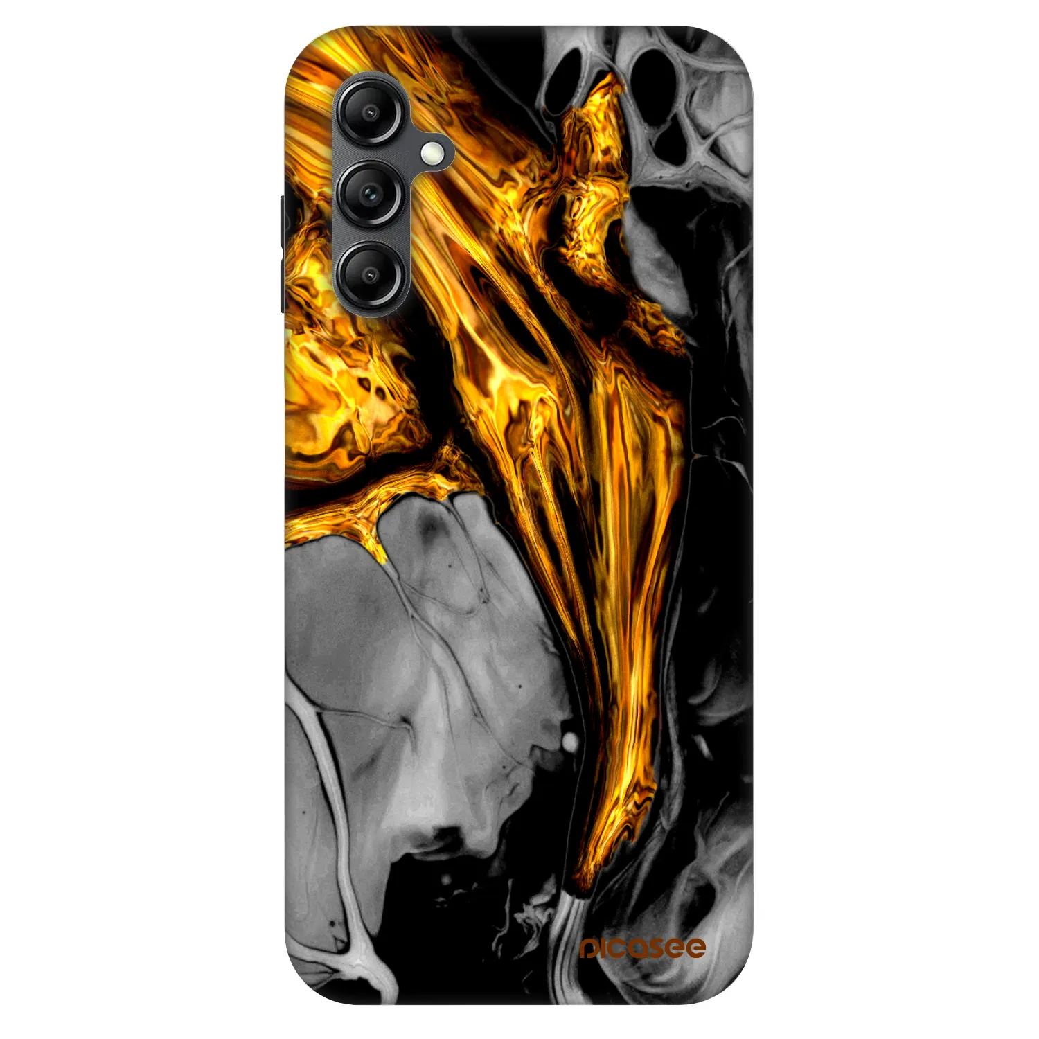 Picasee Fashion Case na Samsung Galaxy A14 5G A146P - Black Gold