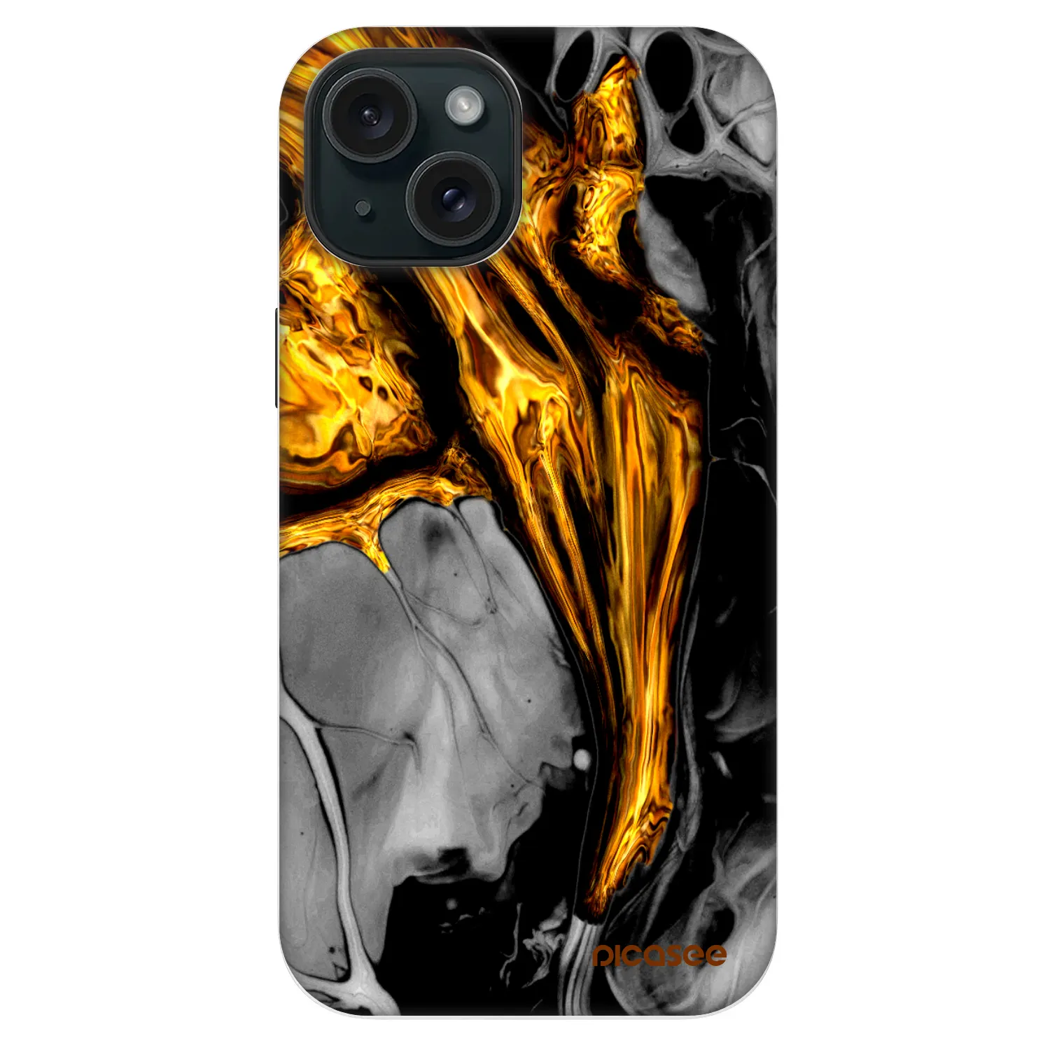 Picasee Fashion Case MagSafe na Apple iPhone 14 - Black Gold