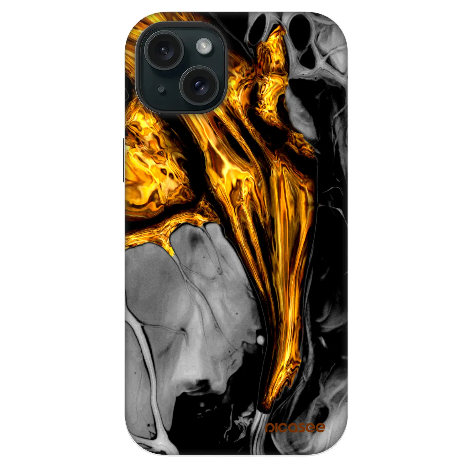 Picasee Fashion Case MagSafe na Apple iPhone 14 Plus - Black Gold
