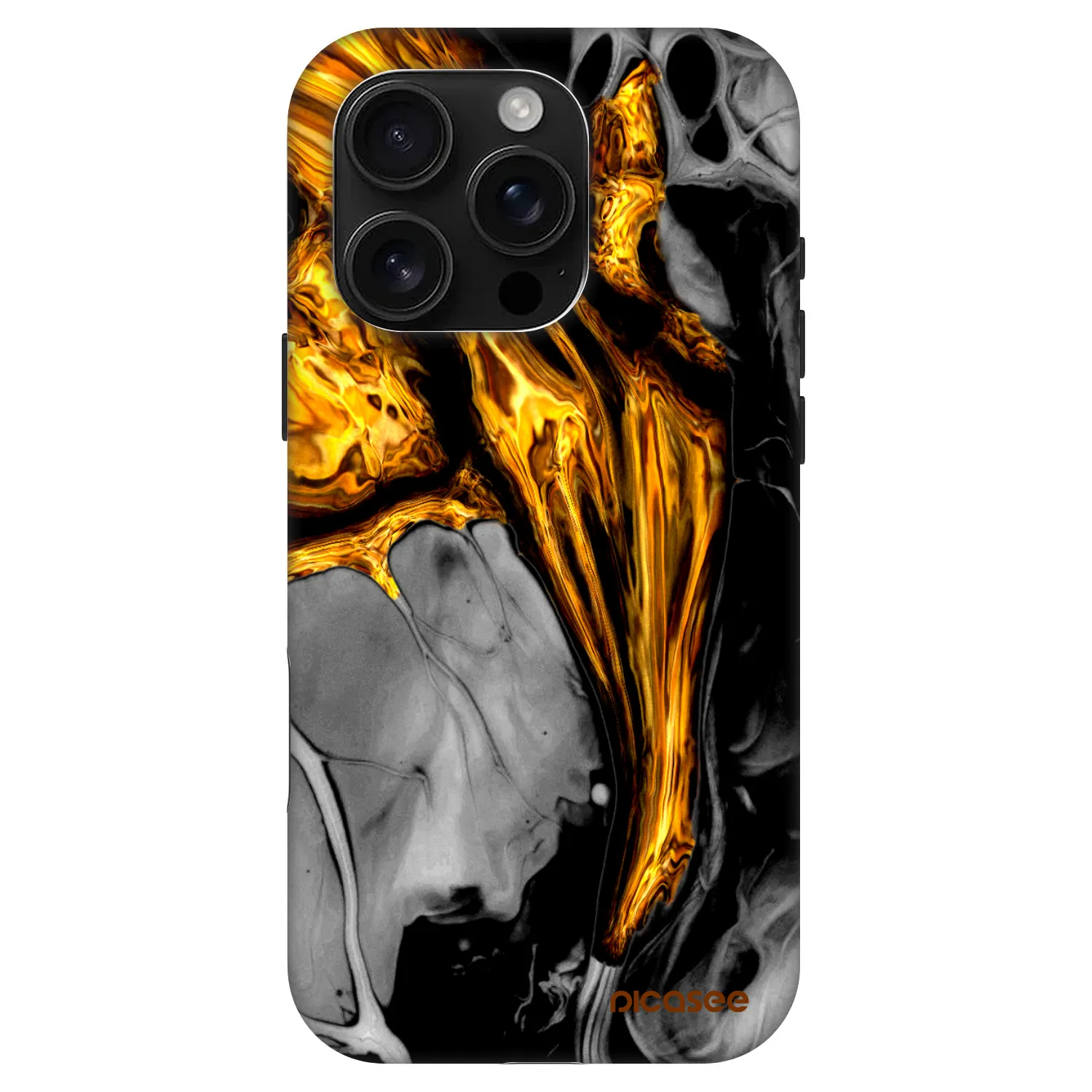 Picasee Fashion Case MagSafe na Apple iPhone 16 Pro - Black Gold
