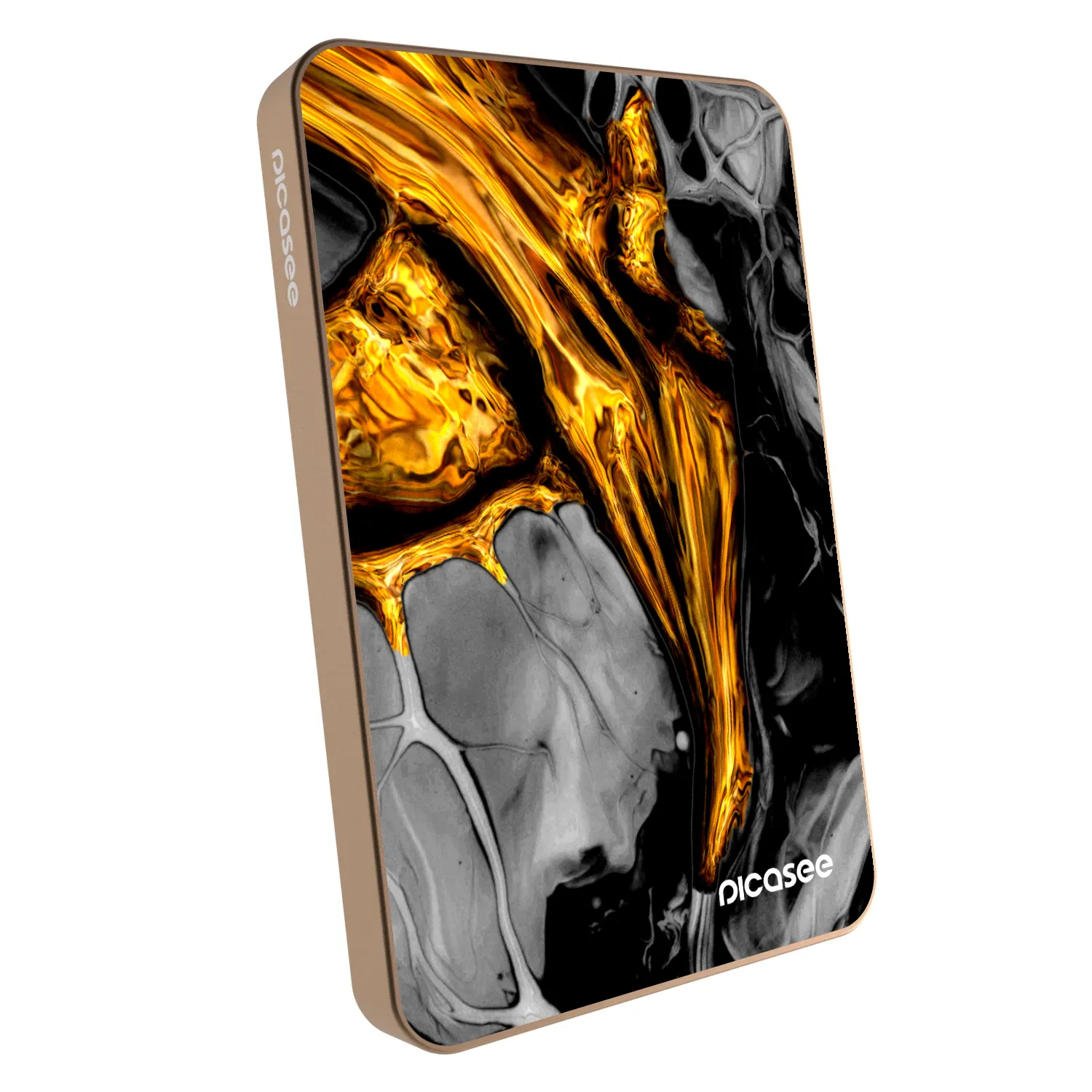 Picasee Powerbank z MagSafe 5 000 mAh Złoty - Black Gold