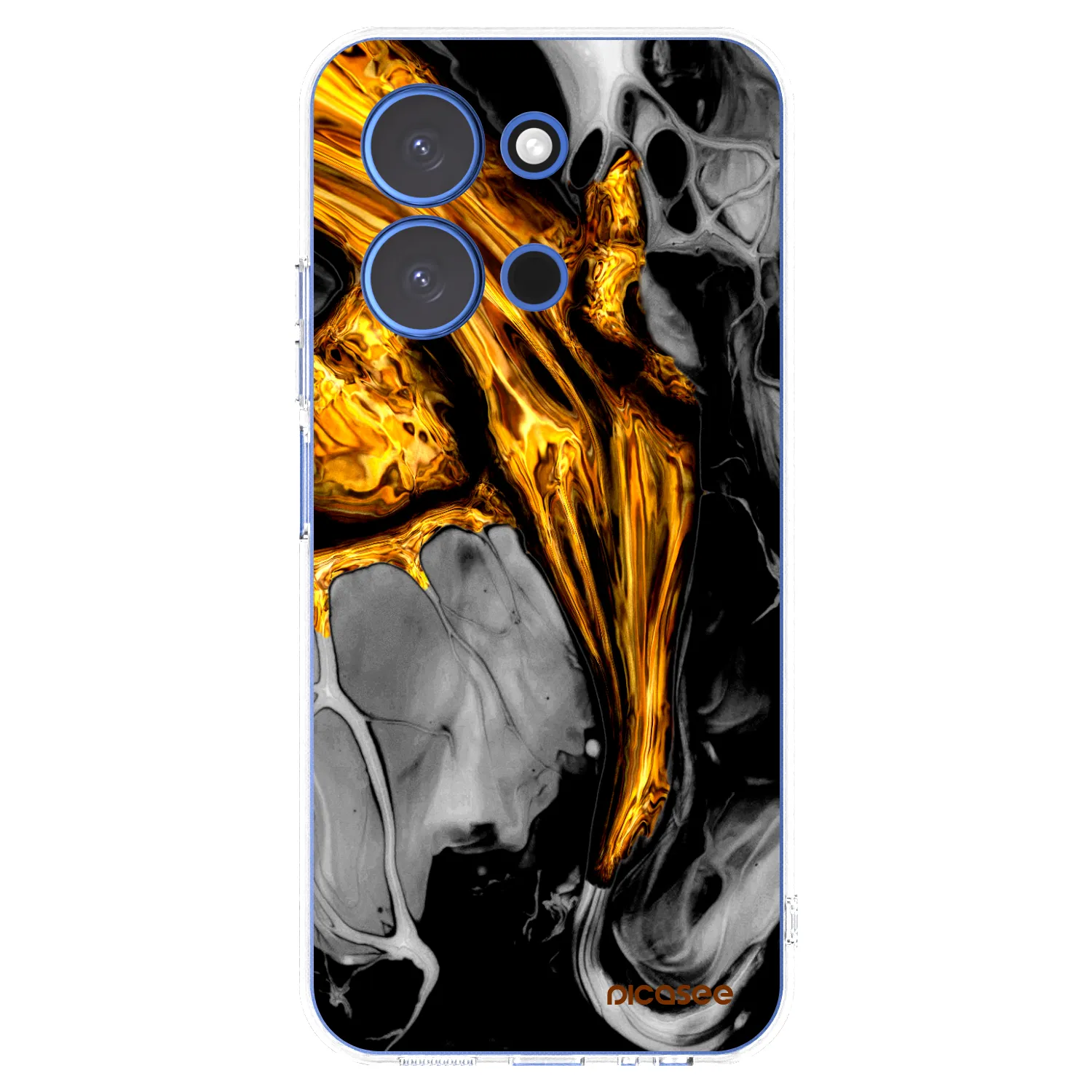 Picasee silikonowe przeźroczyste etui na Xiaomi Redmi 15C 4G - Black Gold