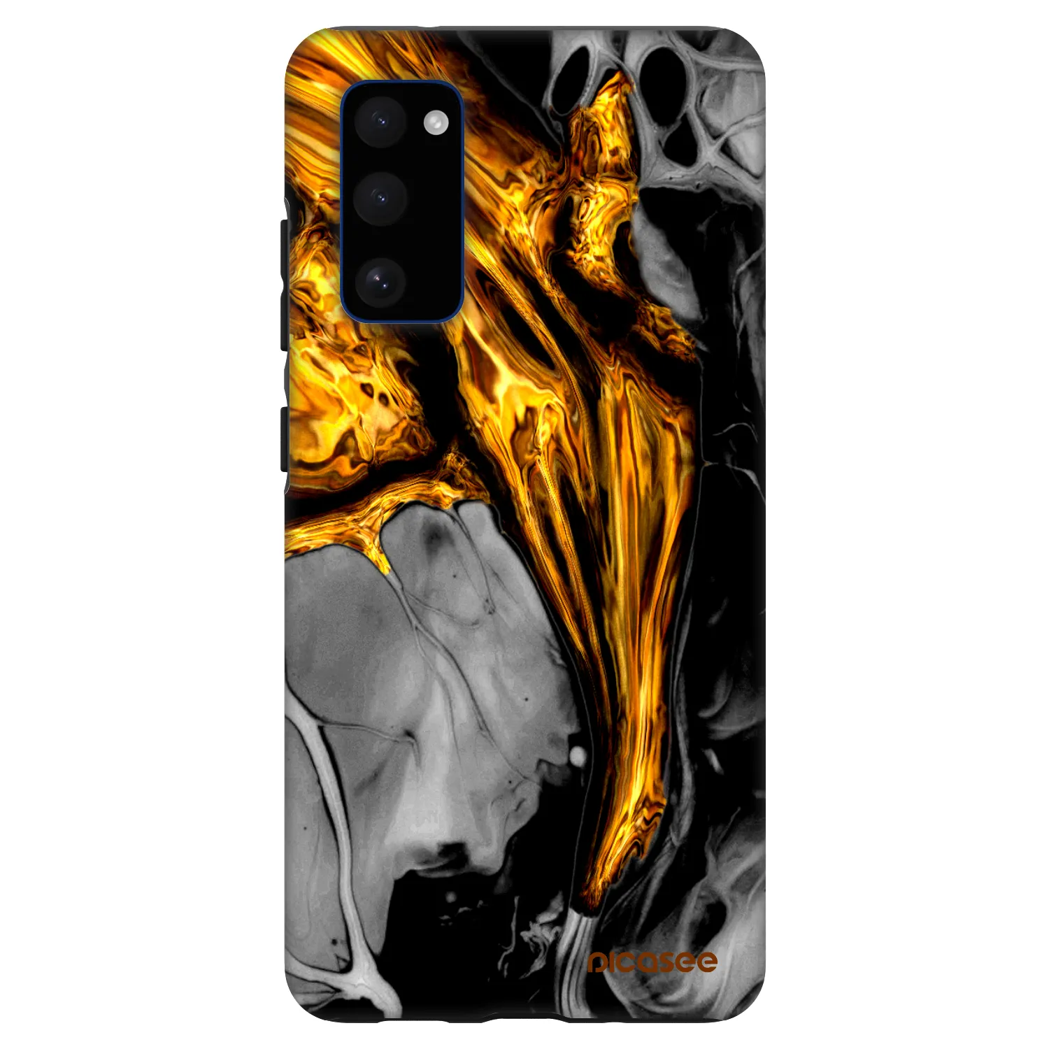 Picasee Fashion Case na Samsung Galaxy S20 FE - Black Gold