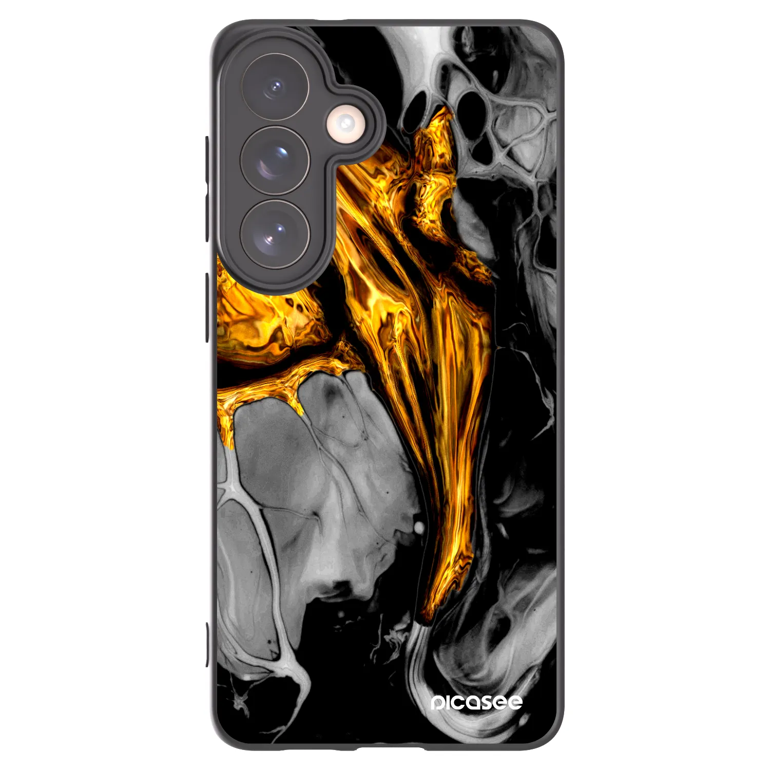 Picasee silikonowe czarne etui na Samsung Galaxy S26+ - Black Gold