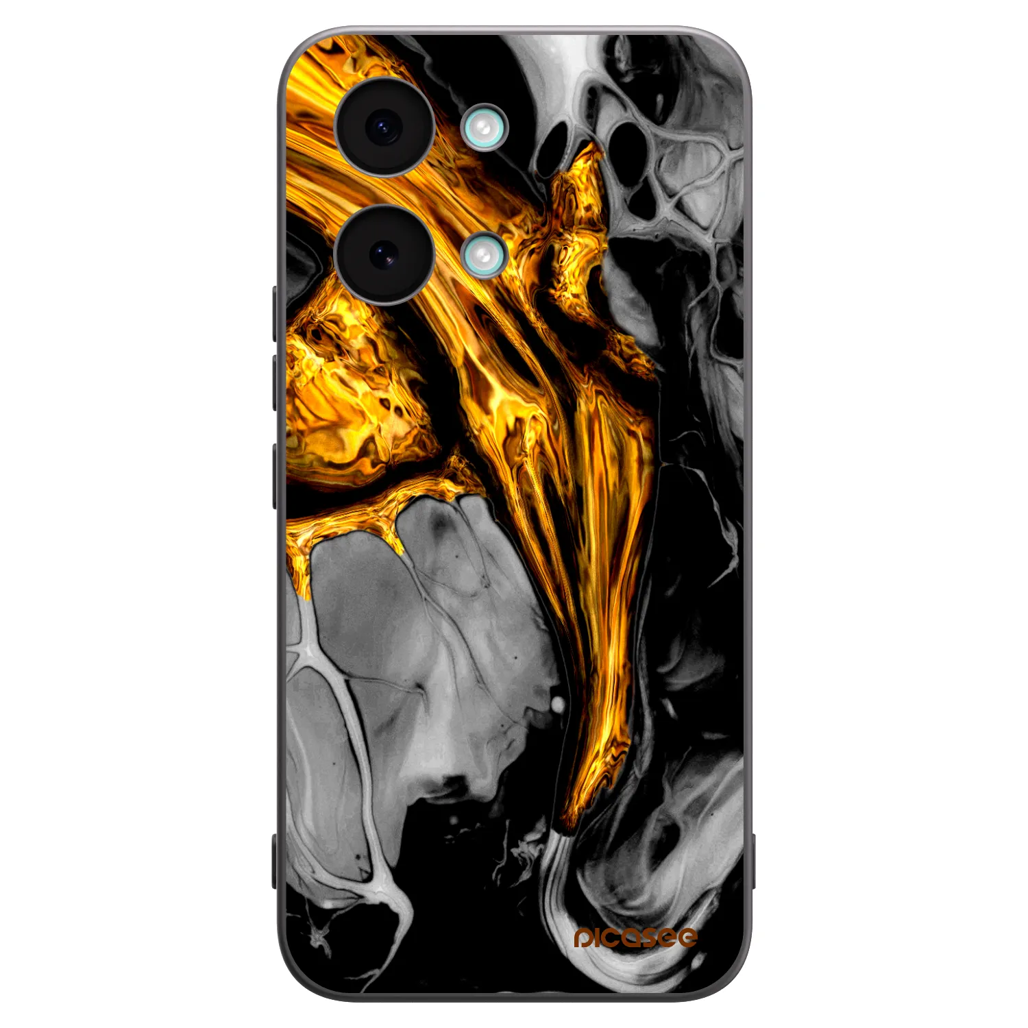 Picasee silikonowe czarne etui na Xiaomi Poco X8 Pro Max - Black Gold