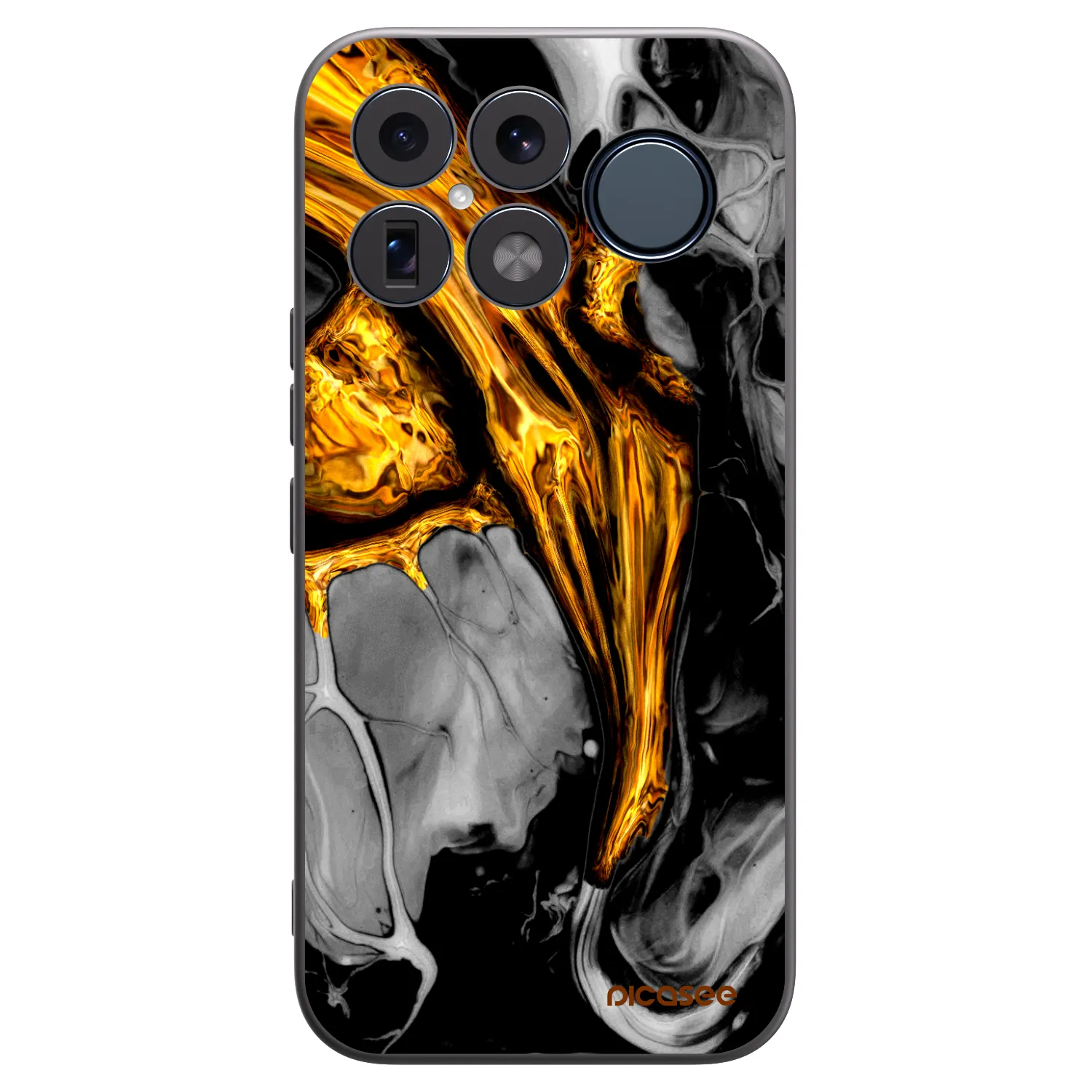 Picasee silikonowe czarne etui na Xiaomi Poco F8 Ultra - Black Gold
