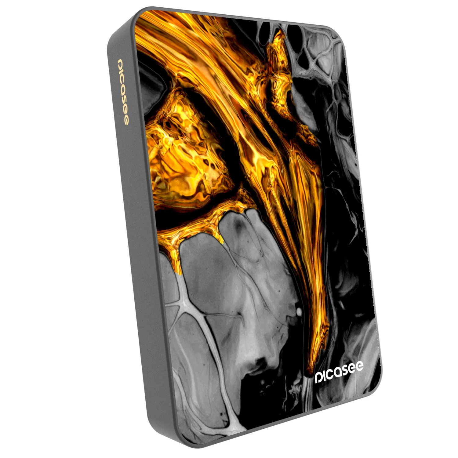 Picasee Powerbank z MagSafe 10 000 mAh Szary - Black Gold