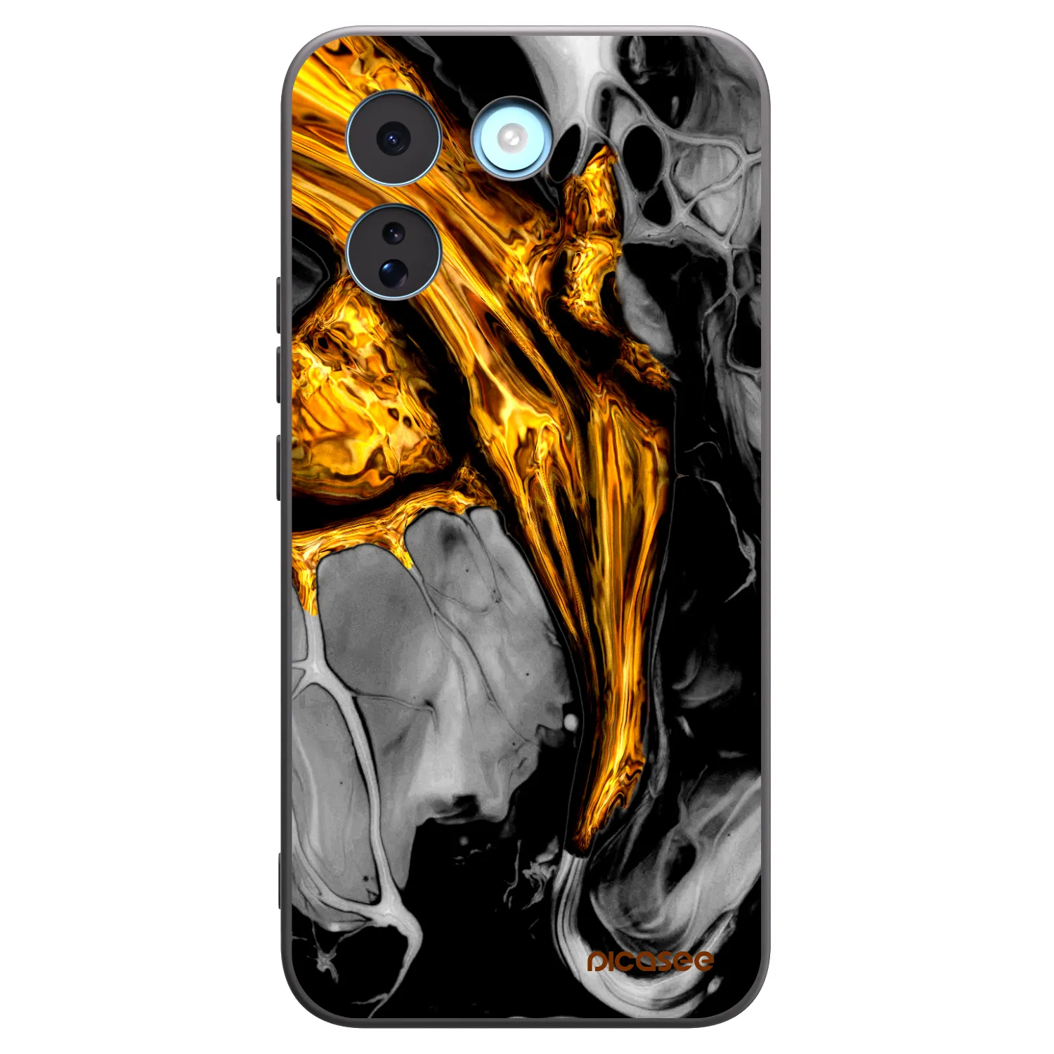 Picasee silikonowe czarne etui na Xiaomi Redmi Note 17 Pro MAX 5G - Black Gold