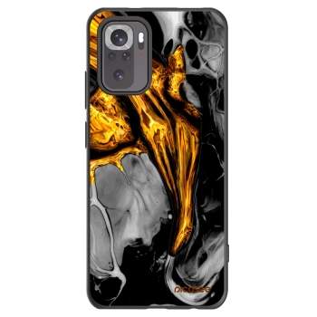 Picasee silikonowe czarne etui na Xiaomi Redmi Note 10 - Black Gold
