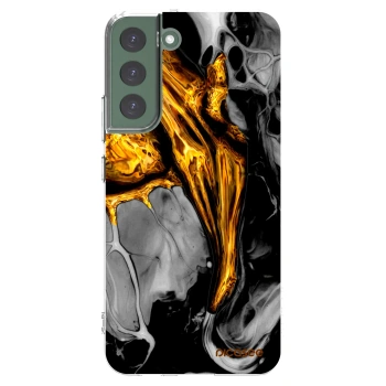 Picasee silikonowe przeźroczyste etui na Samsung Galaxy S22+ 5G - Black Gold