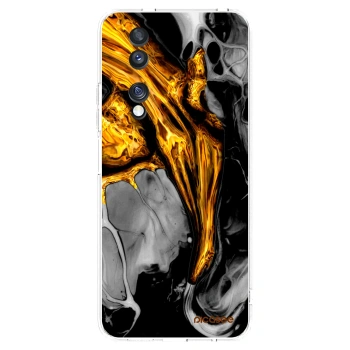 Picasee silikonowe przeźroczyste etui na Honor 70 - Black Gold