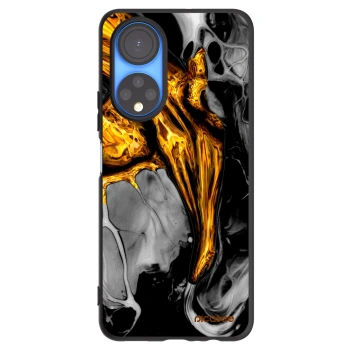 Picasee silikonowe czarne etui na Honor X7 - Black Gold