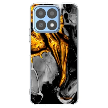 Picasee silikonowe przeźroczyste etui na Honor X8a - Black Gold