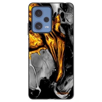Picasee silikonowe czarne etui na Xiaomi Redmi Note 12 Pro 5G - Black Gold
