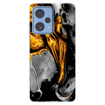 Picasee silikonowe przeźroczyste etui na Xiaomi Redmi Note 12 Pro 5G - Black Gold