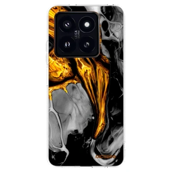 Picasee silikonowe przeźroczyste etui na Xiaomi 14 Pro - Black Gold
