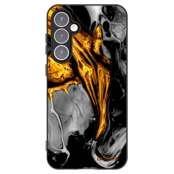 Picasee silikonowe czarne etui na Samsung Galaxy S23 FE S711B - Black Gold