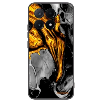 Picasee silikonowe czarne etui na Xiaomi Poco X6 Pro - Black Gold