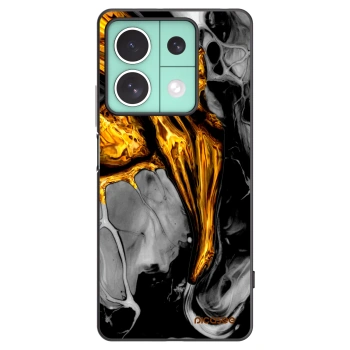 Picasee silikonowe czarne etui na Xiaomi Redmi Note 13 5G - Black Gold
