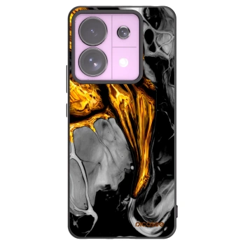 Picasee silikonowe czarne etui na Xiaomi Redmi Note 13 Pro 5G - Black Gold