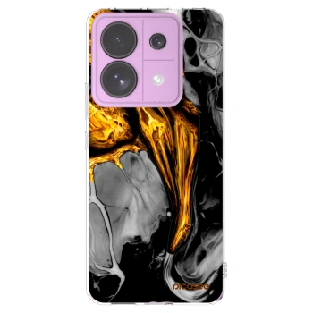 Picasee silikonowe przeźroczyste etui na Xiaomi Redmi Note 13 Pro 5G - Black Gold