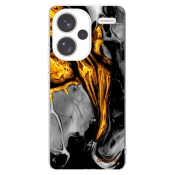 Picasee silikonowe przeźroczyste etui na Xiaomi Redmi Note 13 Pro+ 5G - Black Gold