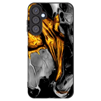 Picasee silikonowe czarne etui na Samsung Galaxy A25 A256B 5G - Black Gold