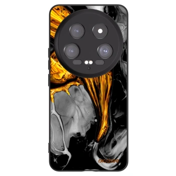Picasee silikonowe czarne etui na Xiaomi 14 Ultra - Black Gold