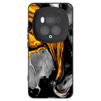 Picasee silikonowe czarne etui na Honor Magic6 Pro - Black Gold