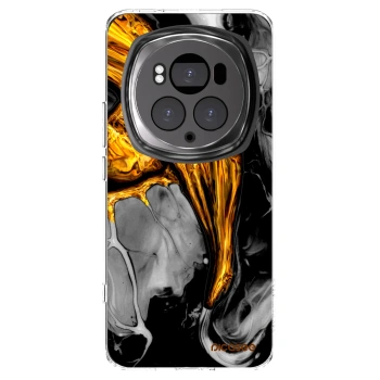 Picasee silikonowe przeźroczyste etui na Honor Magic6 Pro - Black Gold