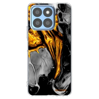 Picasee silikonowe przeźroczyste etui na Honor X8b - Black Gold