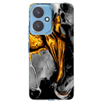 Picasee silikonowe przeźroczyste etui na Xiaomi Redmi 13C 5G - Black Gold