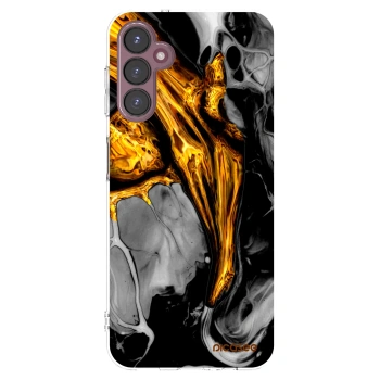 Picasee silikonowe przeźroczyste etui na Samsung Galaxy A05s A057G - Black Gold