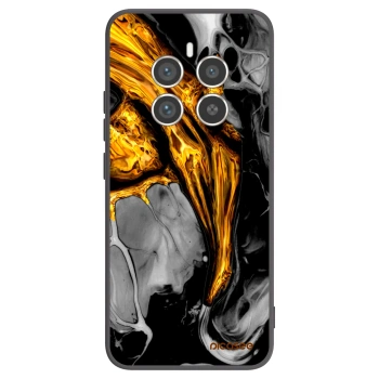 Picasee silikonowe czarne etui na Realme 12 Pro 5G - Black Gold