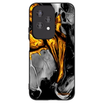 Picasee silikonowe czarne etui na Honor 200 Lite - Black Gold