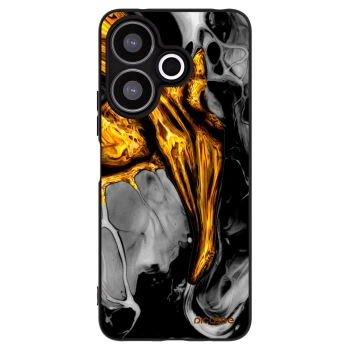 Picasee silikonowe czarne etui na Xiaomi Redmi 13 4G - Black Gold