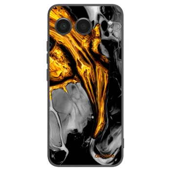 Picasee silikonowe czarne etui na OnePlus Nord 4 - Black Gold