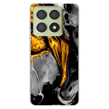 Picasee silikonowe przeźroczyste etui na Xiaomi 14T - Black Gold