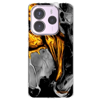 Picasee silikonowe przeźroczyste etui na Xiaomi Redmi Note 14 5G - Black Gold