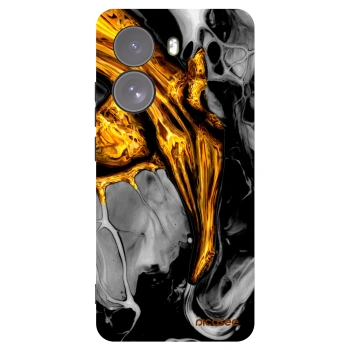 Picasee silikonowe czarne etui na Xiaomi Poco X7 - Black Gold