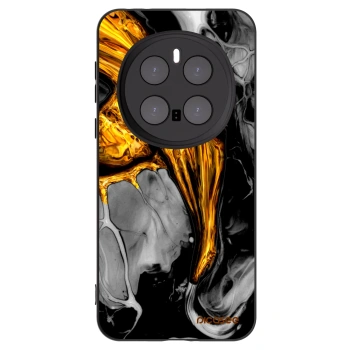 Picasee silikonowe czarne etui na Honor Magic7 Pro 5G - Black Gold