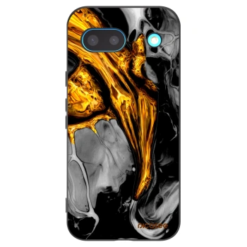 Picasee silikonowe czarne etui na Google Pixel 8 - Black Gold