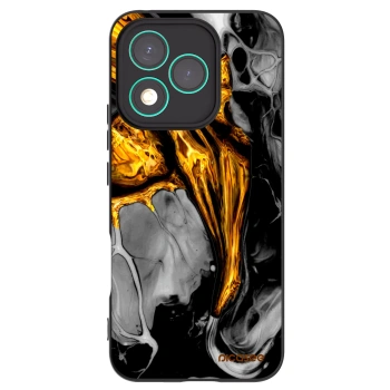 Picasee silikonowe czarne etui na Honor 400 Lite 5G - Black Gold