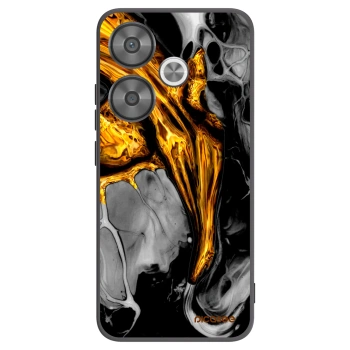 Picasee silikonowe czarne etui na Xiaomi Poco F6 - Black Gold