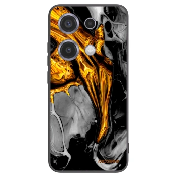 Picasee silikonowe czarne etui na Xiaomi Redmi Note 14S - Black Gold